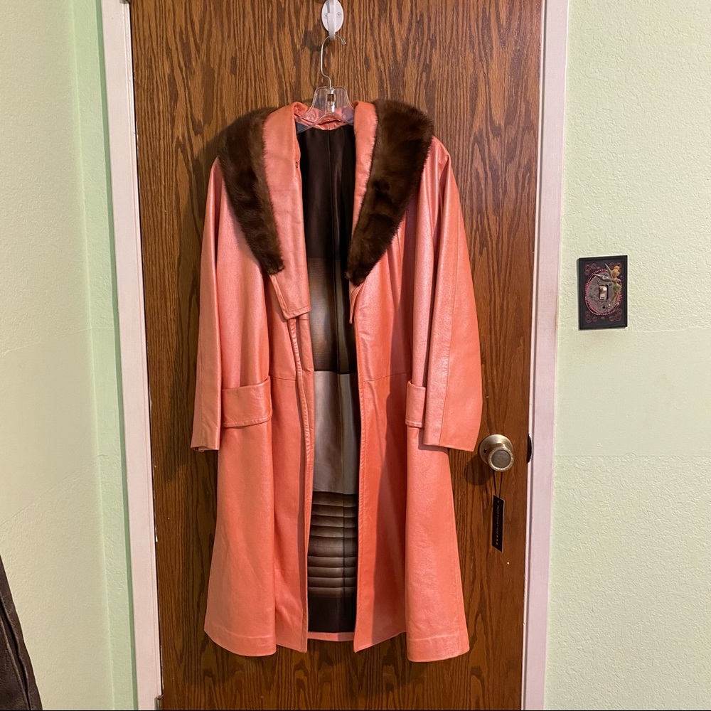 Vintage Pink Leather Jacket